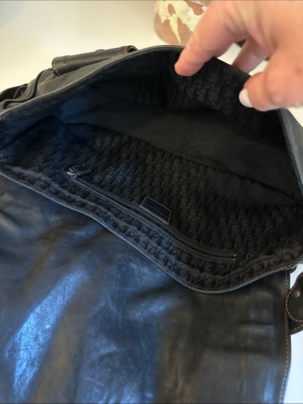 CHRISTIAN DIOR gaucho saddle bag black - Picture 5 of 10